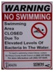 Warning sign: No swimming