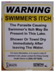 Warning sign: Swimmers itch